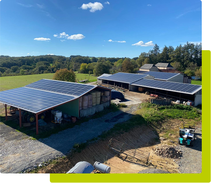 Toit recouvert de panneaux solaires