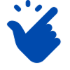 Logo bleu d'une main